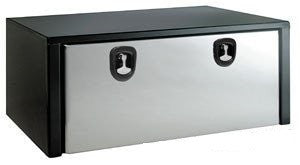 Black Steel Toolbox with Stainless Steel Door