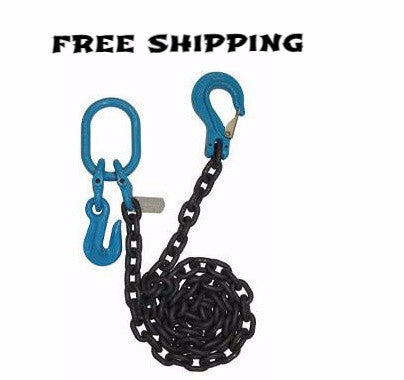 Chain with Slip Hook; Cradle Grab Hook & Oblong 5/8"