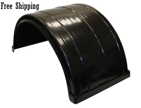 Buyers Ribbed Poly Fender Kit 24.5" with Mounting Brackets