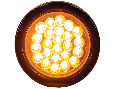 4" Amber Round LED Strobe Light