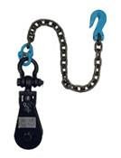 8 Ton Snatch Block 8" Sheave Import with Shackle, Chain, and Slip Hook